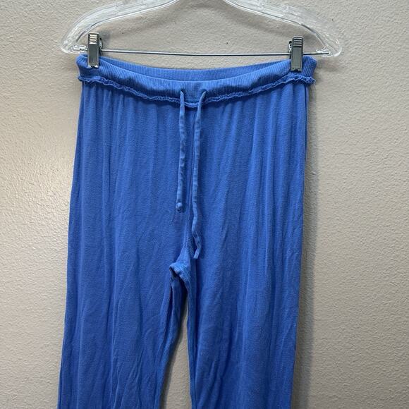 Urban Outfitters Out From Under Ribbed Flare Lounge Pants Drawstring Side Slit M - Picture 2 of 7